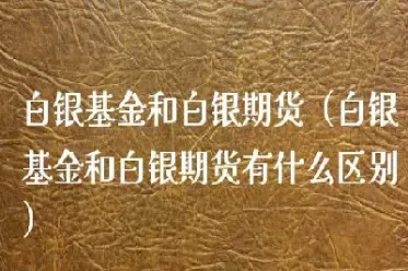 白银期货与白银的区别(白银期货和白银td)_https://www.xmqjcw.com_期货百科_第1张
