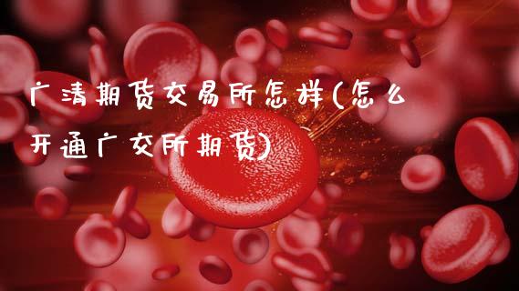 广清期货交易所怎样(怎么开通广交所期货)_https://www.xmqjcw.com_期货百科_第1张