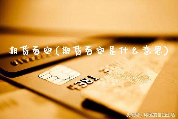 期货看空(期货看空是什么意思)_https://www.xmqjcw.com_期货投资_第1张