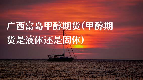 广西富岛甲醇期货(甲醇期货是液体还是固体)_https://www.xmqjcw.com_期货开户_第1张