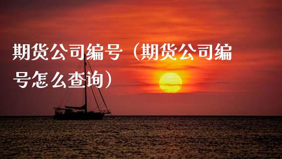 期货公司编号（期货公司编号怎么查询）_https://www.xmqjcw.com_期货直播室_第1张