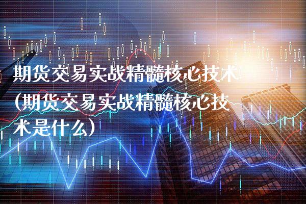 期货交易实战精髓核心技术(期货交易实战精髓核心技术是什么)_https://www.xmqjcw.com_期货百科_第1张