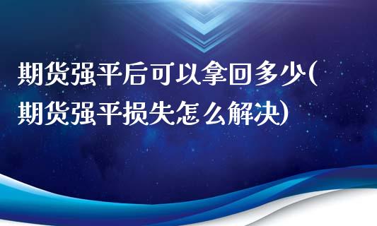 期货强平后可以拿回多少(期货强平损失怎么解决)_https://www.xmqjcw.com_股票投资_第1张