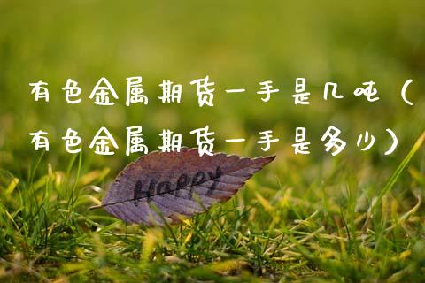 有色金属期货一手是几吨（有色金属期货一手是多少）_https://www.xmqjcw.com_期货行情_第1张