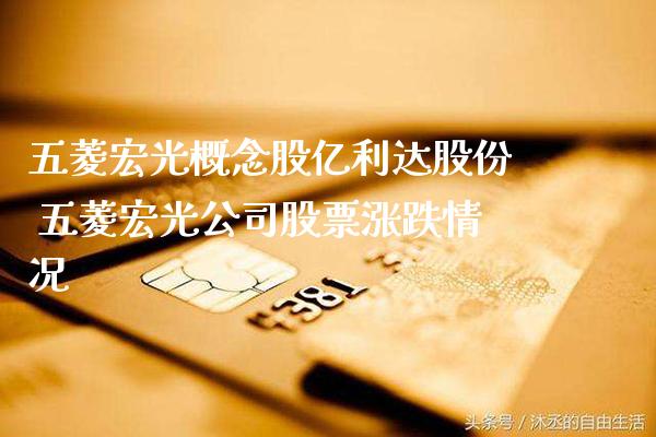 五菱宏光概念股亿利达股份 五菱宏光公司股票涨跌情况_https://www.xmqjcw.com_股票投资_第1张