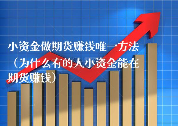 小资金做期货赚钱唯一方法（为什么有的人小资金能在期货赚钱）_https://www.xmqjcw.com_期货投资_第1张