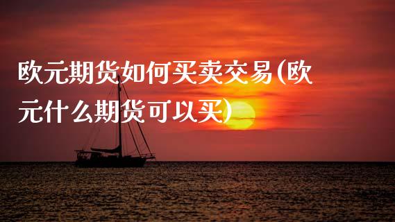 欧元期货如何买卖交易(欧元什么期货可以买)_https://www.xmqjcw.com_期货开户_第1张