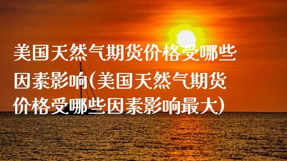美国天然气期货价格受哪些因素影响(美国天然气期货价格受哪些因素影响最大)_https://www.xmqjcw.com_期货直播室_第1张