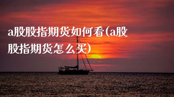 a股股指期货如何看(a股股指期货怎么买)_https://www.xmqjcw.com_期货开户_第1张