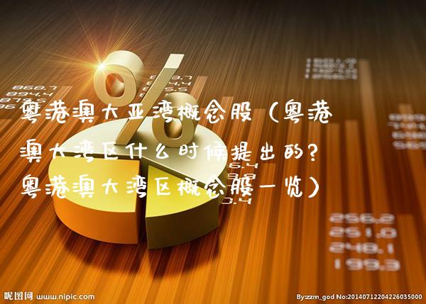 粤港澳大亚湾概念股（粤港澳大湾区什么时候提出的?粤港澳大湾区概念股一览）_https://www.xmqjcw.com_股票投资_第1张