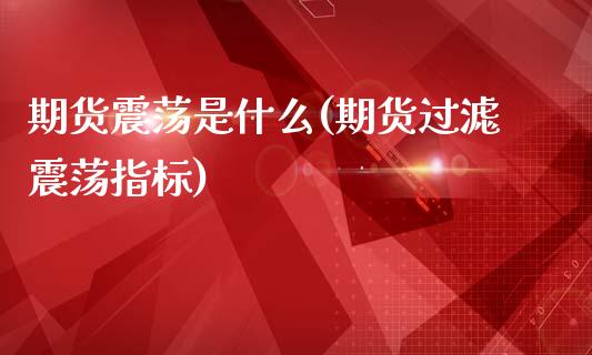 期货震荡是什么(期货过滤震荡指标)_https://www.xmqjcw.com_期货百科_第1张