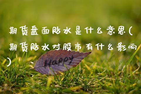 期货盘面贴水是什么意思(期货贴水对股市有什么影响)_https://www.xmqjcw.com_基金理财_第1张