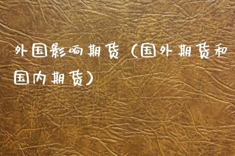 外国影响期货（国外期货和国内期货）_https://www.xmqjcw.com_期货投资_第1张