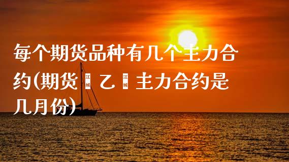 每个期货品种有几个主力合约(期货苯乙烯主力合约是几月份)_https://www.xmqjcw.com_期货百科_第1张