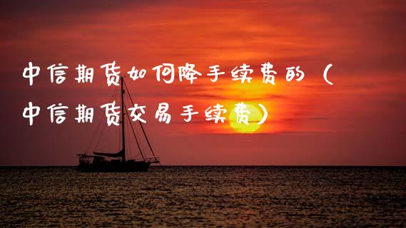 中信期货如何降手续费的（中信期货交易手续费）_https://www.xmqjcw.com_期货直播室_第1张