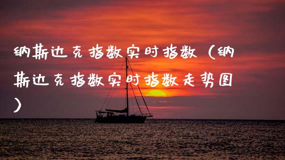 纳斯达克指数实时指数（纳斯达克指数实时指数走势图）_https://www.xmqjcw.com_期货行情_第1张