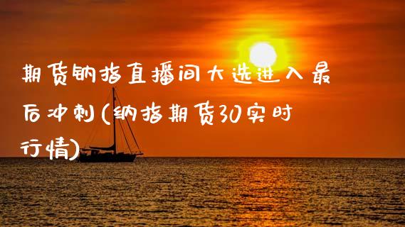期货钠指直播间大选进入最后冲刺(纳指期货30实时行情)_https://www.xmqjcw.com_期货百科_第1张