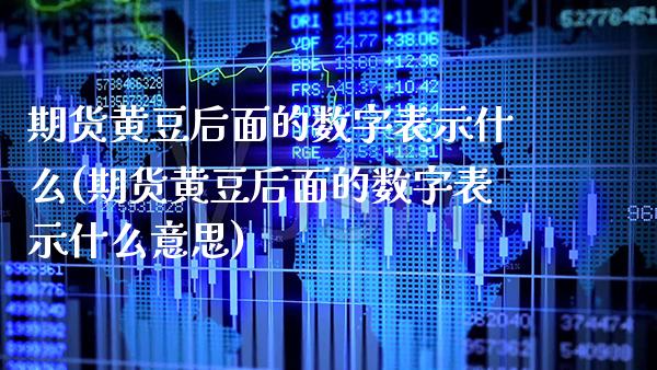 期货黄豆后面的数字表示什么(期货黄豆后面的数字表示什么意思)_https://www.xmqjcw.com_期货百科_第1张