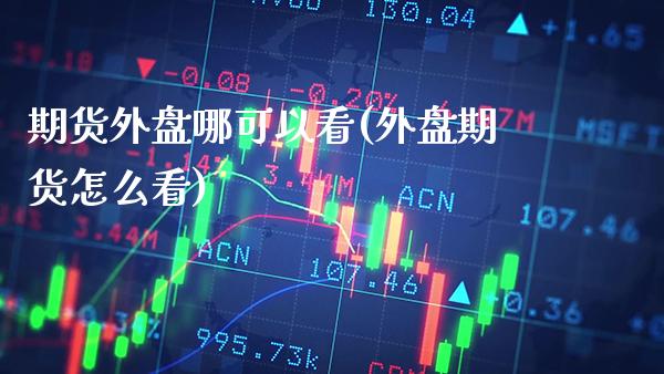 期货外盘哪可以看(外盘期货怎么看)_https://www.xmqjcw.com_期货百科_第1张