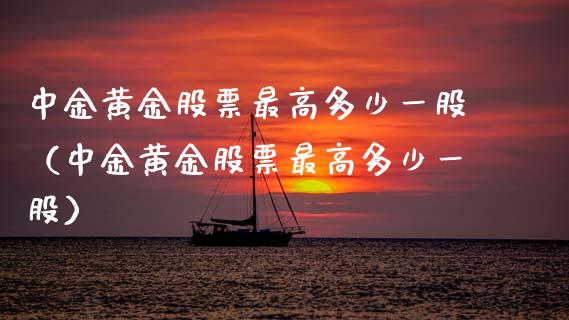 中金黄金股票最高多少一股（中金黄金股票最高多少一股）_https://www.xmqjcw.com_期货投资_第1张