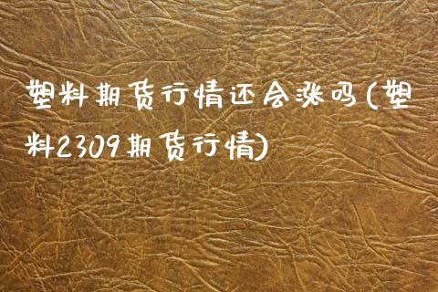 塑料期货行情还会涨吗(塑料2309期货行情)_https://www.xmqjcw.com_期货投资_第1张