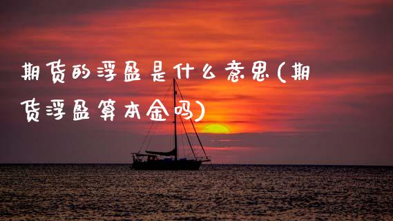 期货的浮盈是什么意思(期货浮盈算本金吗)_https://www.xmqjcw.com_期货百科_第1张