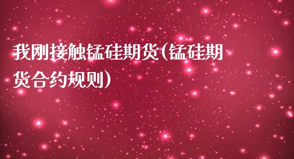 我刚接触锰硅期货(锰硅期货合约规则)_https://www.xmqjcw.com_期货百科_第1张