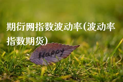 期衍网指数波动率(波动率指数期货)_https://www.xmqjcw.com_期货百科_第1张