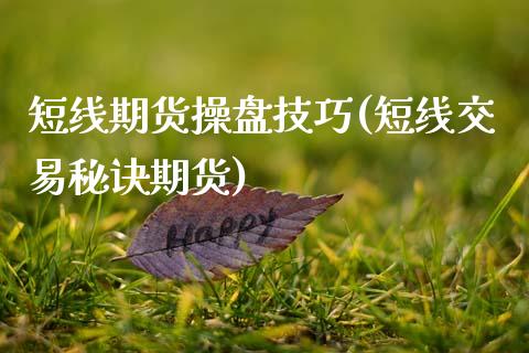 短线期货操盘技巧(短线交易秘诀期货)_https://www.xmqjcw.com_期货行情_第1张
