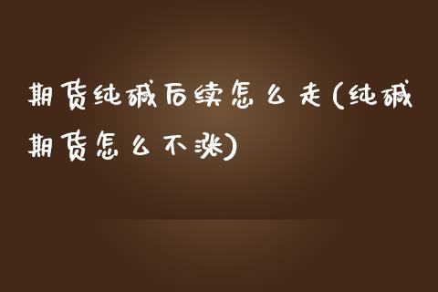 期货纯碱后续怎么走(纯碱期货怎么不涨)_https://www.xmqjcw.com_期货百科_第1张