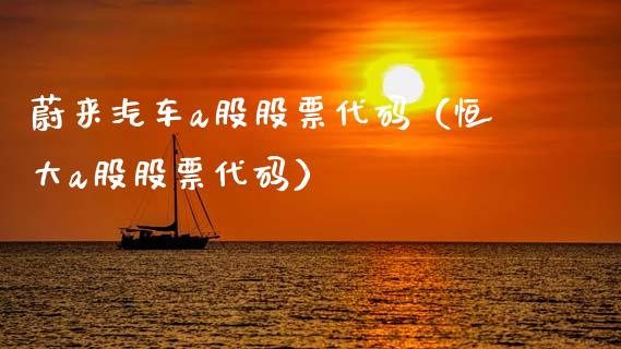 蔚来汽车a股股票代码（恒大a股股票代码）_https://www.xmqjcw.com_期货直播室_第1张