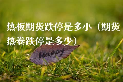 热板期货跌停是多小（期货热卷跌停是多少）_https://www.xmqjcw.com_期货直播室_第1张