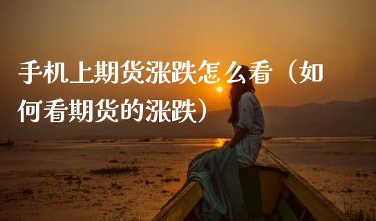手机上期货涨跌怎么看（如何看期货的涨跌）_https://www.xmqjcw.com_期货开户_第1张