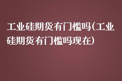 工业硅期货有门槛吗(工业硅期货有门槛吗现在)_https://www.xmqjcw.com_期货投资_第1张