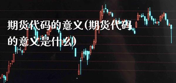期货代码的意义(期货代码的意义是什么)_https://www.xmqjcw.com_期货行情_第1张