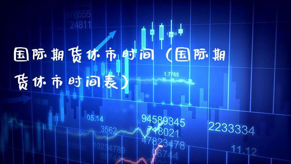 国际期货休市时间（国际期货休市时间表）_https://www.xmqjcw.com_期货直播室_第1张