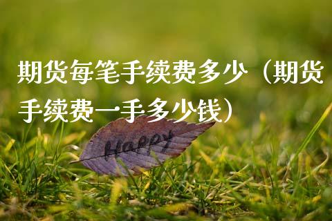 期货每笔手续费多少（期货手续费一手多少钱）_https://www.xmqjcw.com_期货行情_第1张