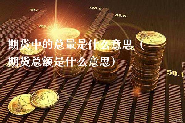 期货中的总量是什么意思（期货总额是什么意思）_https://www.xmqjcw.com_期货投资_第1张