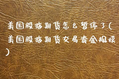 美国股指期货怎么暂停了(美国股指期货交易资金规模)_期货百科_第1张_秦聚理财 美国股指期货怎么暂停了(美国股指期货交易资金规模)_https://www.xmqjcw.com_期货百科_第1张