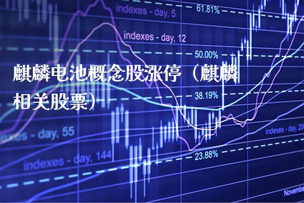 麒麟电池概念股涨停（麒麟相关股票）_https://www.xmqjcw.com_股票投资_第1张