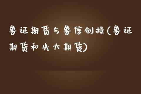 鲁证期货与鲁信创投(鲁证期货和光大期货)_https://www.xmqjcw.com_期货百科_第1张