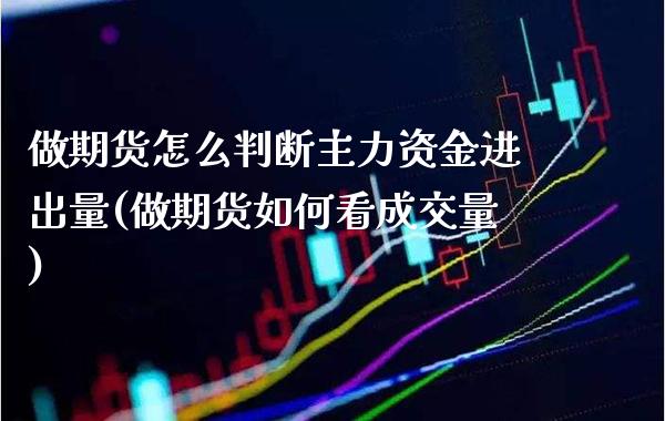 做期货怎么判断主力资金进出量(做期货如何看成交量)_https://www.xmqjcw.com_期货百科_第1张