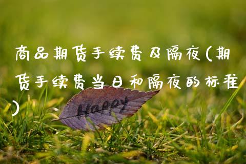 商品期货手续费及隔夜(期货手续费当日和隔夜的标准)_https://www.xmqjcw.com_基金理财_第1张