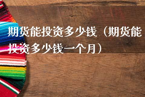 期货能投资多少钱（期货能投资多少钱一个月）_https://www.xmqjcw.com_期货行情_第1张
