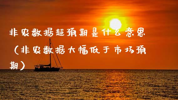 非农数据超预期是什么意思（非农数据大幅低于市场预期）_https://www.xmqjcw.com_期货直播室_第1张