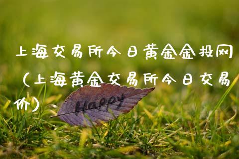 上海交易所今日黄金金投网（上海黄金交易所今日交易价）_https://www.xmqjcw.com_期货投资_第1张