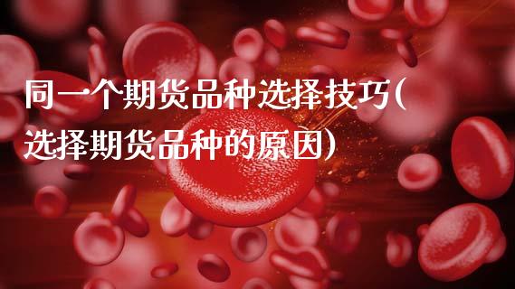 同一个期货品种选择技巧(选择期货品种的原因)_https://www.xmqjcw.com_股票投资_第1张