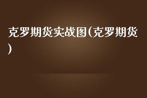 克罗期货实战图(克罗期货)_https://www.xmqjcw.com_期货行情_第1张