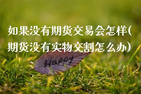 如果没有期货交易会怎样(期货没有实物交割怎么办)_https://www.xmqjcw.com_期货百科_第1张