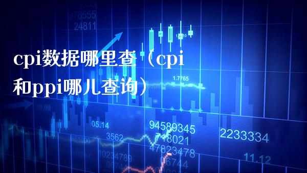 cpi数据哪里查（cpi和ppi哪儿查询）_https://www.xmqjcw.com_期货投资_第1张